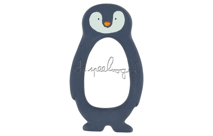 37668 Natural rubber grijpspeeltje - Mr. Penguin