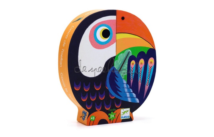 DJ07283 Vormenpuzzel - Coco le Toucan - 24 st DJ07283 Vormenpuzzel - Coco le Toucan - 24 st
