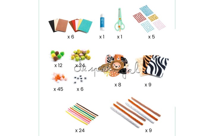 DJ09016 Knutseldoos - Animaux de la jungle DJ09016 Knutseldoos - Animaux de la jungle