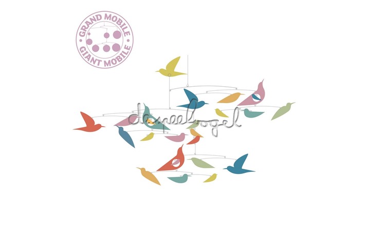 DD04375 Mobiel - Oiseaux multicolores
