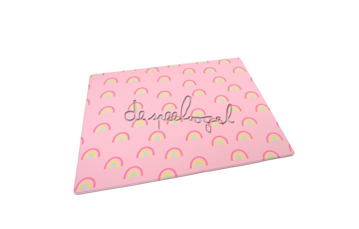 Speeltapijt Comfy pink rainbows 100 x 140 cm (10 mm)
