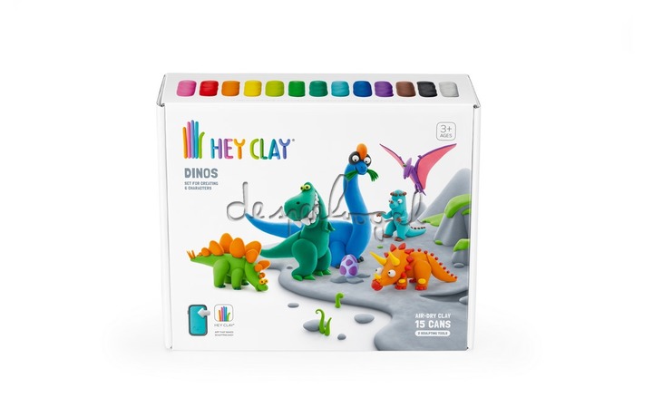 15016 HEY CLAY - Dinos - 15 potjes 15016 HEY CLAY - Dinos - 15 potjes