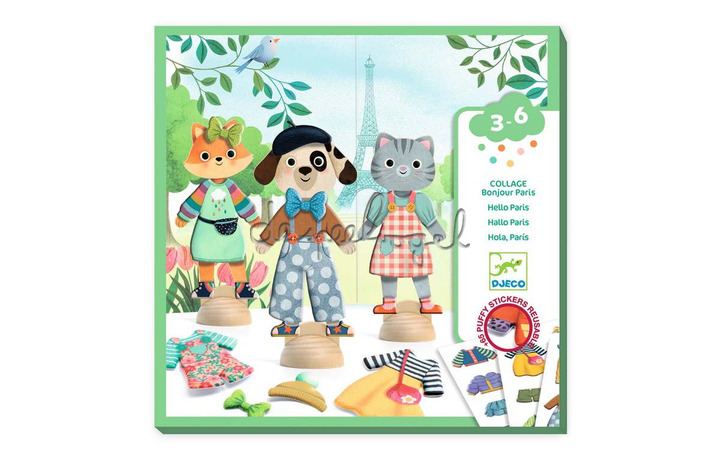 DJ09849 Stickers - Bonjour Paris DJ09849 Stickers - Bonjour Paris