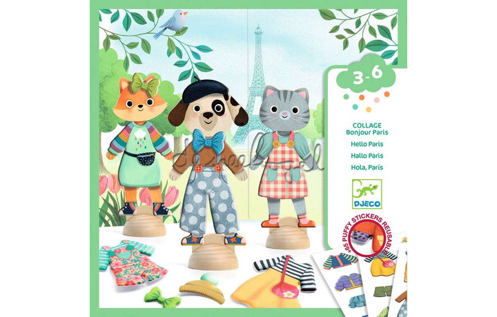 DJ09849 Stickers - Bonjour Paris DJ09849 Stickers - Bonjour Paris