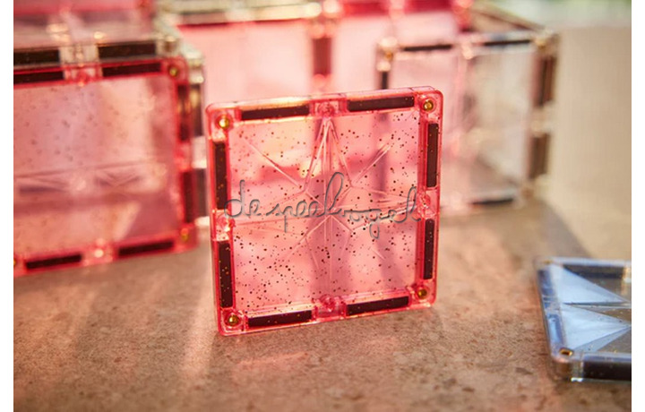 1029 Cleverclixx Glitter Tiles Pack Transparent Pink 1029 Cleverclixx Glitter Tiles Pack Transparent Pink