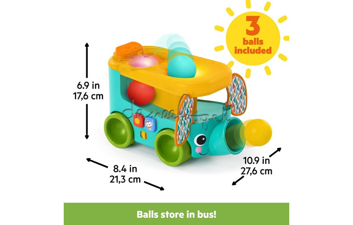 16827 Pop & Roll Safari Bus Ball Play Toy 16827 Pop & Roll Safari Bus Ball Play Toy