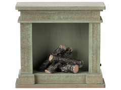 45352 11501300 Maileg Fireplace, Miniature - Dusty green 11-5013-00.jpg
