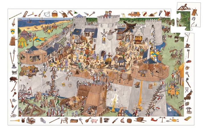 DJ07503 puzzel ridderkasteel 100 st  DJ07503 puzzel ridderkasteel 100 st