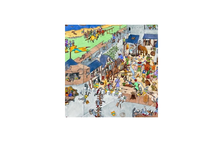 DJ07503 puzzel ridderkasteel 100 st  DJ07503 puzzel ridderkasteel 100 st