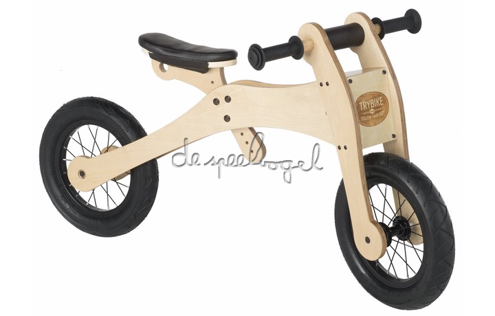 Trybike Bruin 4 in 1 loopfiets van het merk Trybike bij De Speelvogel