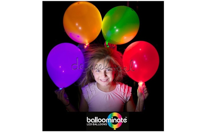 Balloominate set van 5 happy birthday kleur LED Balloominate set van 5 happy birthday kleur LED