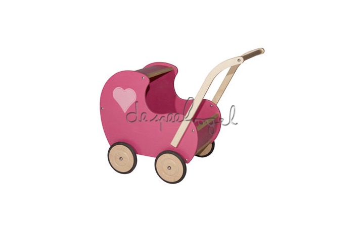majoor molen Verschillende goederen 161 poppenwagen roze met bekleding van het merk Van Dijk toys bij De  Speelvogel