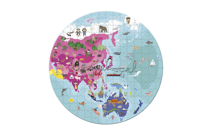 J02655 Puzzel, Kaart van de Wereld Dubbelzijdig 208st J02655 Puzzel, Kaart van de Wereld Dubbelzijdig 208st