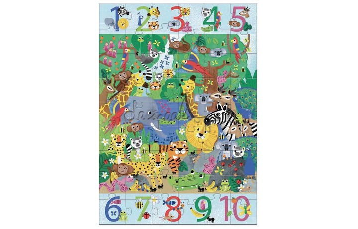DJ07148 Puzzel 1 à 10 Jungle 54 st DJ07148 Puzzel 1 à 10 Jungle 54 st