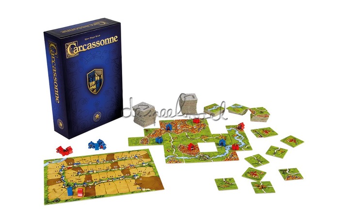 Overeenkomstig mengen Fantasie Carcassonne 20 jaar Jubileum editie van het merk 999 Games bij De Speelvogel