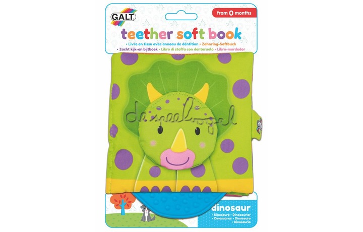 1005275 First Years - Teether Soft Book – Dinosaur
